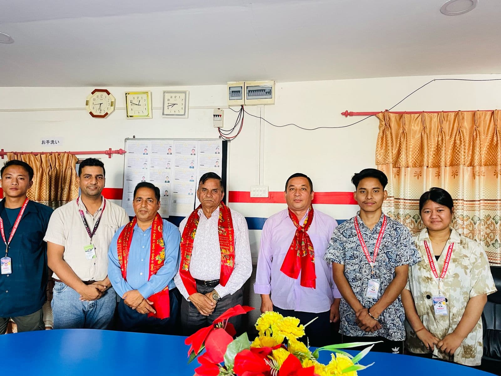 Achievers Education counsellors at the front desk in the Kawasoti office